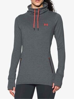 Under Armour Charcoal Pullover with Coral Logo